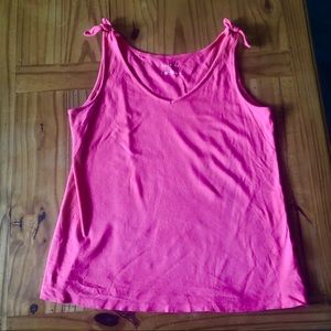Talbots Watermelon Pink Tie Strap Tank-top